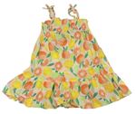 Meruňkové lehké šaty s ovocem Primark