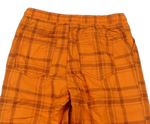 Oranžové kostkované plátěné crop kalhoty zn. Yigga