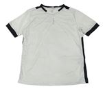 Bílo-černé sportovní funkční tričko Kipsta