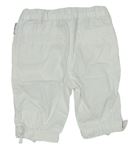 Bílé chino plátěné kalhoty s mašličkami 