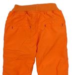 Oranžové šusťákové zateplené kalhoty s nápisem zn. Ergee