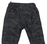 Tmavošedo-černé army šusťákové zateplené kalhoty zn. C&A