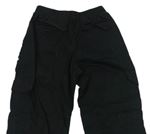 Černé plátěné cargo kalhoty zn. H&M