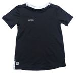 Černo-bílé sportovní tričko Kipsta