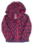 Tmavofialovo-růžová vzorovaná softshellová bunda s kapucí C&A