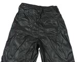 Černé široké koženkové high waist kalhoty zn. H&M