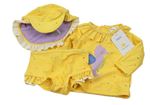 3set- žluté puntíkaté UV triko s mořským koníkem+ kraťasy+ kšiltovka M&S