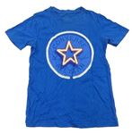 Safírové tričko s logem Converse