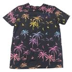 Šedé tričko s barevnými palmičkami Primark