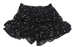 Černé šifonové sukňové kraťasy s hvězdami zn. New Look