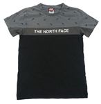 Černo-šedé tričko s logem The North Face