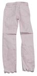 Růžové plátěné kalhoty s prošoupáním zn. M&Co.