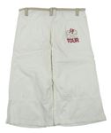 Bílé plátěné capri kalhoty zn. H&M