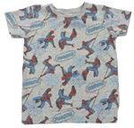 Šedé pyžamové tričko se Spidermanem Marvel