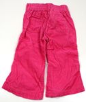 Růžové manžestrové kalhoty zn. George