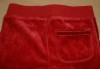 Červené sametové kalhoty s korunkou zn. Marks&Spencer