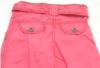 Růžové plátěné rolovací kalhoty s  kytičkami a kapsami a páskem zn. George