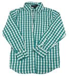 Smaragdovo-bílá kostkovaná košile bpc