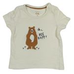 Smetanové tričko s medvědem C&A