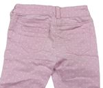 Růžové puntíkaté plátěné kalhoty zn. C&A