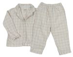 Světlerůžovo-bílé kostkované pyžamo Mamas&Papas
