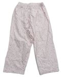 Růžové pyžamové kalhoty se srdíčky  