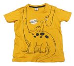 Oranžové tričko s dinosaury Dopodopo