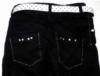 Černé riflové kalhoty s páskem 
