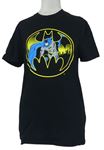 Pánské černé tričko s Batmanem Primark 