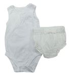 2 set - Bílé body + bílé lehké kalhotky pod šaty 