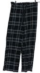 Dámské černo-modré kostkované plisované culottes kalhoty Primark 