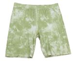 Zelenošedo-bílé batikované elastické kraťasy Primark