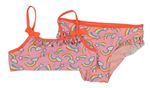 Růžové dvoudílné plavky s duhami H&M