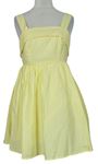 Dámské žluté proužkované plátěné šaty FB Sister 