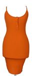 Dámské oranžové žebrované šaty PrettyLittle Thing