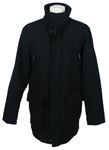Pánský černý vlněný kabát C&A