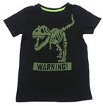 Černé tričko s dinosaurem