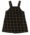Černo-okrové kostkované šaty s knoflíčky zn. F&F
