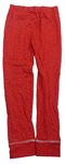 Červené puntíkované pyžamové kalhoty TU 