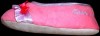 Outlet - růžové semišové domácí alerínky zn. Barbie vel. 28