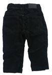 Černé sametovo/manšestrové kalhoty zn. H&M