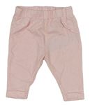 Růžové třpytivé teplákové kalhoty Ergee