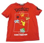 Červené tričko s Pokémony 