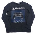 Černé pyžamové triko s ovladačem - PlayStation