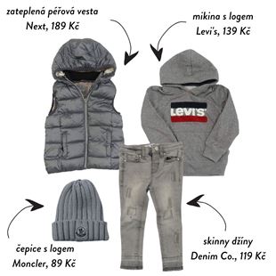 Šedá je dobrá. Oblékli byste do tohoto outfitu spíše holku nebo kluka?