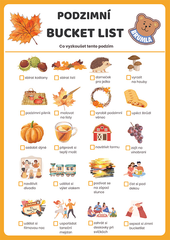 Podzimní bucketlist: 20 věcí, co podniknout na podzim s dětmi, ilustrační obrázek