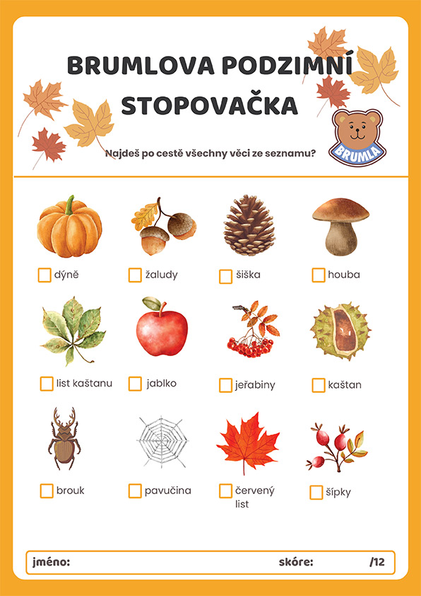 Podzimní bucketlist: 20 věcí, co podniknout na podzim s dětmi, ilustrační obrázek