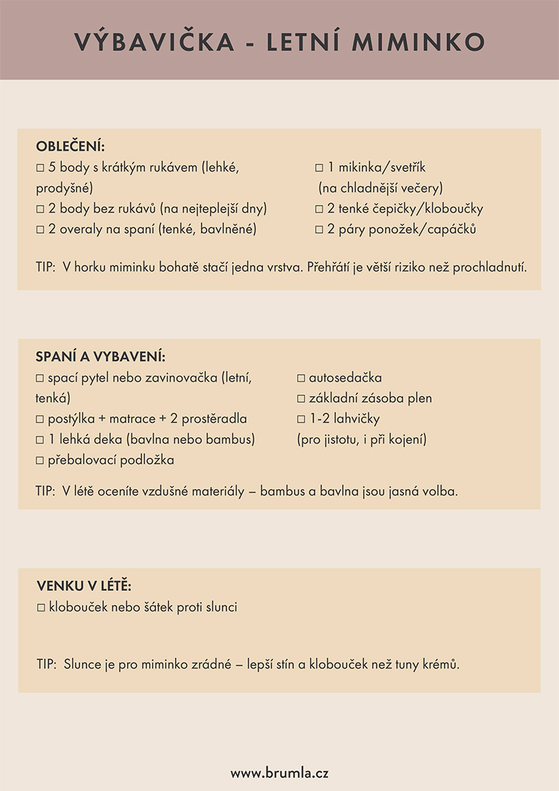 Výbavička - Letní miminko