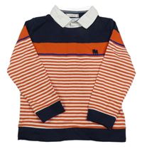 Červeno-bílé pruhované polo triko Jasper Conran