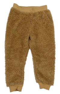 Hnědé chlupaté tepláky Lupilu